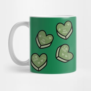 Xaden Green Hearts Mug